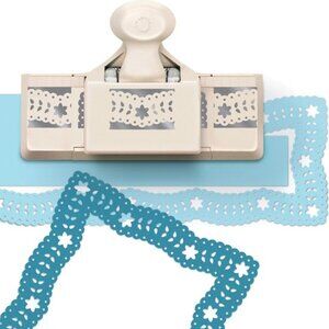 Martha Stewart Crafts Punch Around The Page Edge Flower Doily Trim Border Frilly